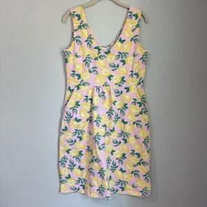 Lemon Print Sleeveless Dress